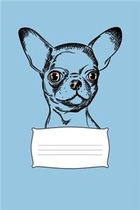 Pocket Chihuahua Dog Composition line Notebook