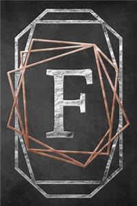 Chalkboard Foiling Minimalist Letter Notebook - F