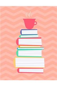 Coffee And Books Notebook - 5x5 Quad Ruled