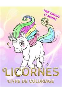 Licornes Livre de Coloriage Pour Enfants Et Adultes