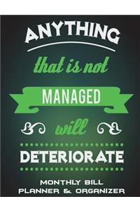 Monthly Bill Planner & Organizer