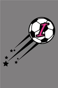 I Monogram Initial Soccer Journal