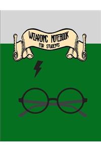 Wizarding Notebook for Students: Notebook Ruled Paper for Birthday, Christmas, Back to School Journal Gift for Magical Friend, Family, Teacher, Student