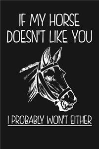 If My Horse Doesn't Like You I Probably Won't Either