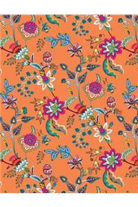 My Big Fat Bullet Journal Chinoiserie Pattern on Orange