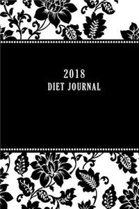2018 Diet Journal: Food and Exercise Tracker, 6 X 9 Inches and 120 Pages