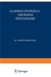 Allgemeine Und Spezielle Chirurgische Operationslehre