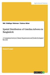 Spatial Distribution of Gmelina Arborea in Bangladesh