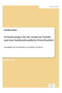 Veränderungen für die moderne Familie und eine familienfreundliche Erwerbsarbeit