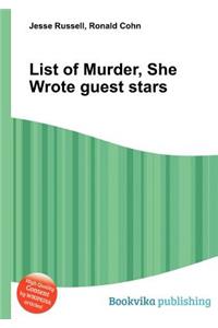 List of Murder, She Wrote Guest Stars