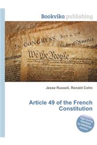 Article 49 of the French Constitution