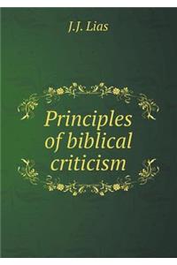 Principles of biblical criticism
