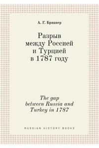 The gap between Russia and Turkey in 1787
