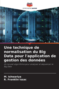 technique de normalisation du Big Data pour l'application de gestion des données