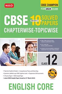 10 Years CBSE Champion Chapterwise-Topicwise - English Core Class- 12