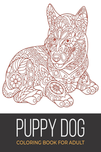 puppy dog coloring book for adult