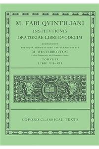 Quintilian Institutionis Oratoriae Vol. II