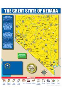 Nevada State Map for Students - Pack of 30