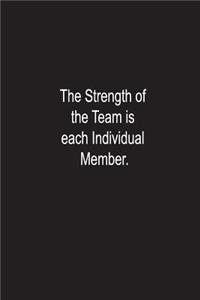 The strength of the Team is each Individual Member.