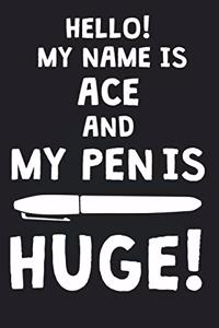 Hello! My Name Is ACE And My Pen Is Huge!
