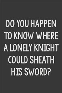 Do You Happen to Know Where a Lonely Knight Could Sheath His Sword?