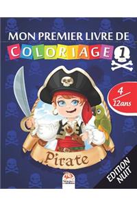 Mon premier livre de coloriage - Pirate 1 - Edition nuit