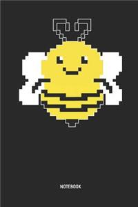 Bee Notebook: Retro Pixel Bee - Lined Notepad / Journal for Women, Men and Kids. Great Gift Idea for All Bee Lover & Gamer.