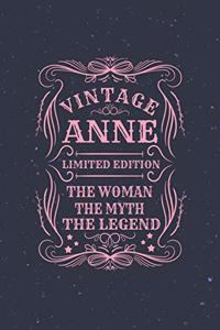 Vintage Anne Limited Edition the Women the Myth the Legend