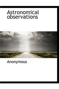 Astronomical Observations