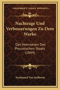 Nachtrage Und Verbesserungen Zu Dem Werke