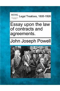 Essay upon the law of contracts and agreements.