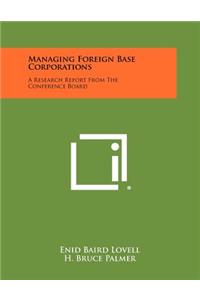 Managing Foreign Base Corporations