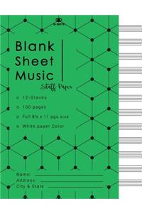 Blank Sheet Music Staff Paper