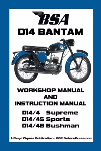 BSA D14 Bantam Workshop Manual & Instruction Manual