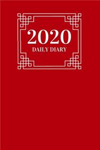 2020 Daily Diary 366 pages one page per day fully lined with red cover