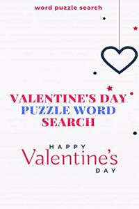 Word puzzle Search Valentine's Day puzzle Word Search Happy Valentine's Day