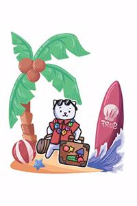 Vacation Case Beach Cat Notebook