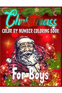 Christmass Color By Number Coloring Book For Boys