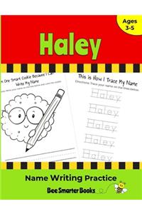 Haley Name Writing Practice