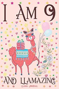 Llama Journal I am 9 and Llamazing