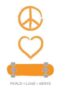 Peace Love and Skate Notebook for Skateboarders