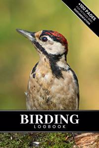 Birding Bird Watching Ornithology Log Book Journal Notebook Diary - Woodpecker