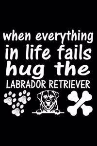 When Everything in life fails Hug The Labrador Retriever