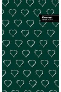 Dearest Lifestyle Journal, Write-in Notebook, Dotted Lines, Wide Ruled, Size 6 x 9 Inch (A5) Hardcover (Olive Green)