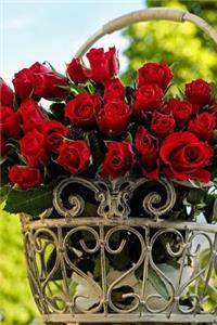 Red Rose Bouquet in a Metal Flower Pot Journal