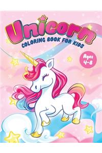 Unicorn Coloring Book for Kids Ages 4-8