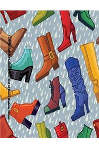 Colorful Rainboot Collection 2017-2018 18 Month Academic Planner