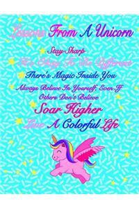 Lessons From A Unicorn (Unicorn Journal For Girls)