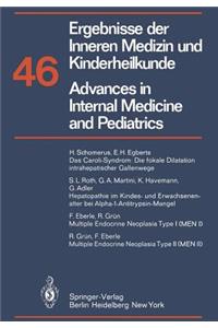 Ergebnisse Der Inneren Medizin Und Kinderheilkunde / Advances in Internal Medicine and Pediatrics