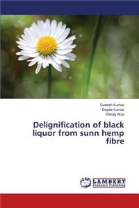 Delignification of black liquor from sunn hemp fibre